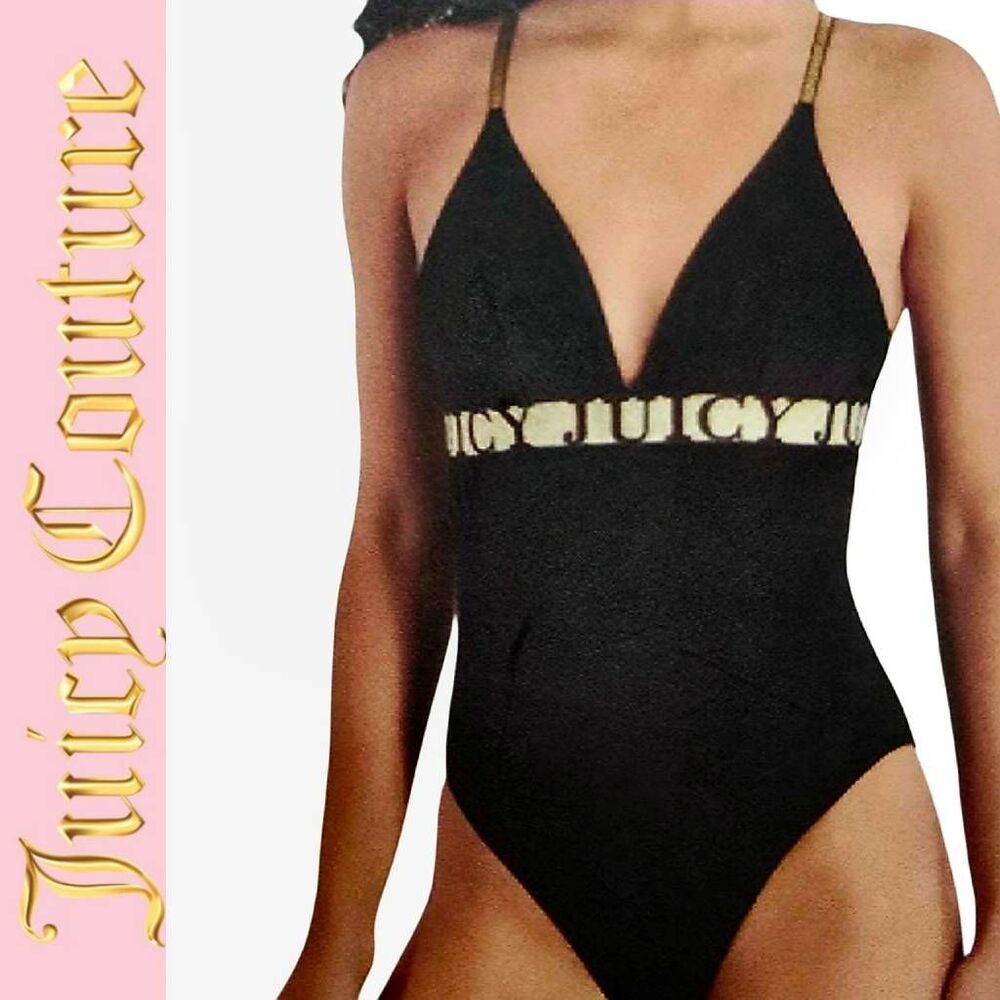 Juicy Couture Logo Velvet Bodysuit - Picture 1 of 5